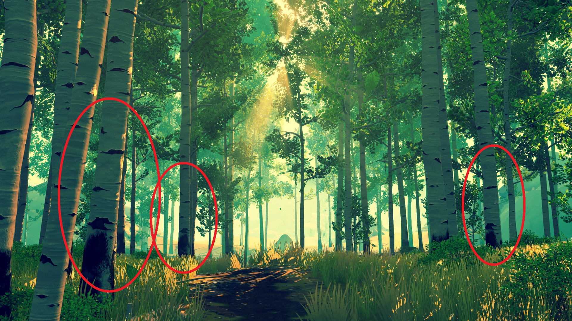 Firewatch tree instancing.